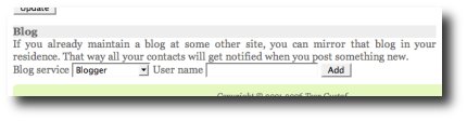Add external blog